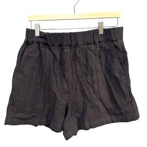 Madewell Gauzy Cotton short Charcoal gray size medium EUC AD1015